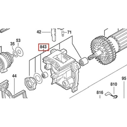BOSCH GSB 780-2 RE POZ 843 BİLYELİ ARA YATAKLAMA 1600A0018A