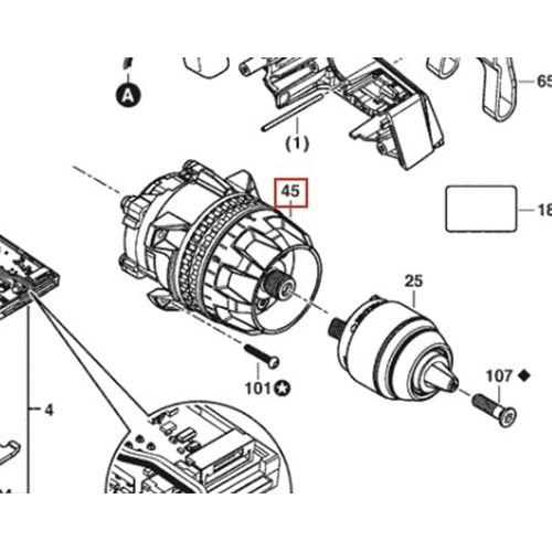 BOSCH GSR 18V-150 C POZ 045 ŞANZIMAN SET 1600A01006