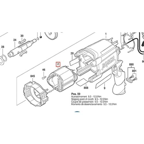 BOSCH GSB 19-2 RE POZ 002 KUTUP PABUCU 1604010BT0