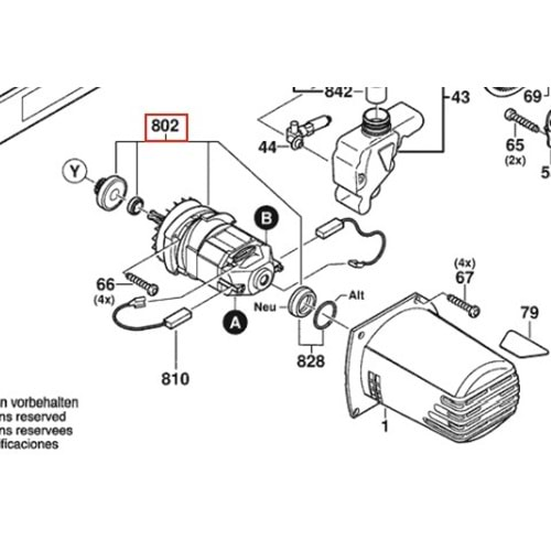 BOSCH AKE 40-19 POZ 802 MOTOR SET 1607000A37