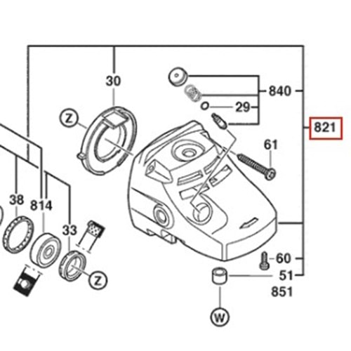 BOSCH GWS 20-230 H POZ 821 ŞANZIMAN GÖVDESİ 1607000C00