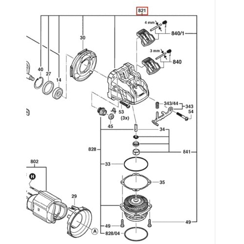 BOSCH GWX 19-125 S POZ 821 DÖKÜM KAFA 1607000E9Y