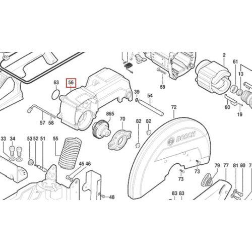 BOSCH GCO 14-24 J POZ 056 ALÜMİNYUM KASA 1609B03591