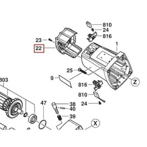 BOSCH GCD 12 JL POZ 022 ARKA KAPAK 1609B04610