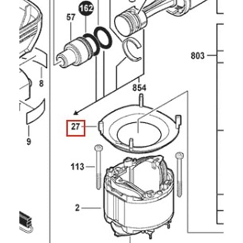 BOSCH GSH 5 POZ 027 HAVA DEFLEKTÖRÜ 1619P09017