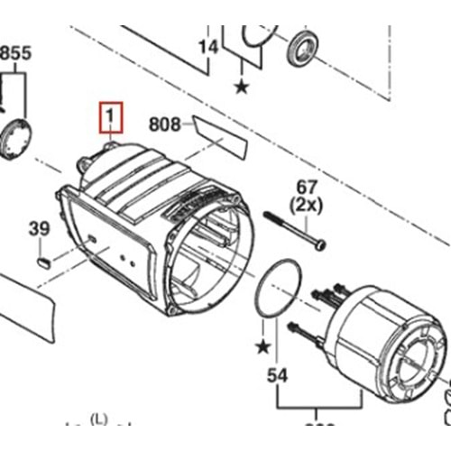 BOSCH GWS 30-230 PB POZ 001 GÖVDE 1619P15990
