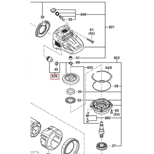 BOSCH GWS 30-230 B POZ 826 DİŞLİ TAKIMI 1619P17155