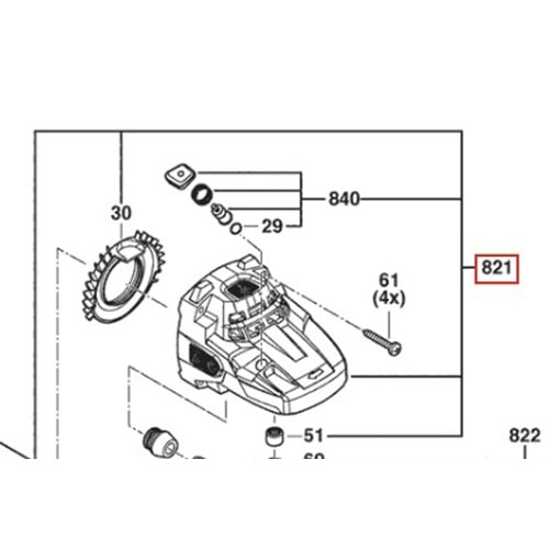 BOSCH GWS 30-230 B POZ 821 DİŞLİ KUTUSU 1619P17219