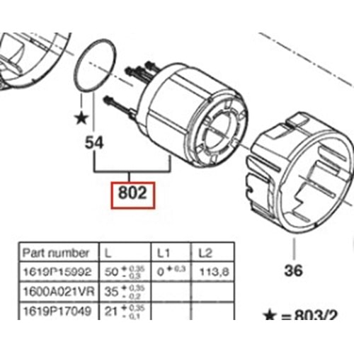 BOSCH GWS 30-230 PB POZ 802 STATOR 1619P17476