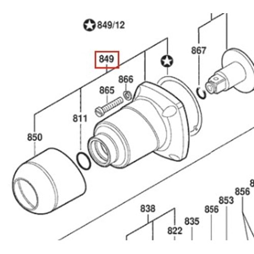 BOSCH GDS 18 E POZ 849 ALİMİNYUM KASA 1619PA2454