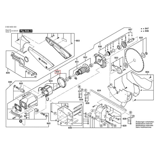BOSCH PTS 10 POZ 844 MOTOR GÖVDESİ 1619PA3195