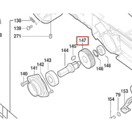 BOSCH GTM 12 JL POZ 147 KARŞI DİŞLİ 1619PA4447
