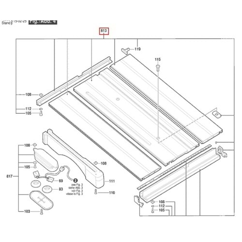BOSCH GTM 12 JL POZ 813 TABLA 1619PA4634
