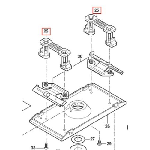 BOSCH GSS 2300 POZ 025 DESTEK 1619PA6314