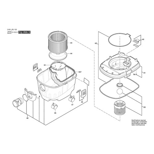 BOSCH GAS 15 PS POZ 048 ALT HAZNE GAS 15 1619PA7331