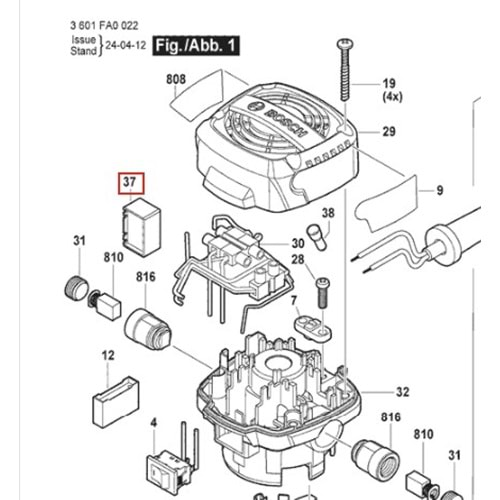 BOSCH GLF 55-6 POZ 037 İLETKEN PLAKA 1619PB4604