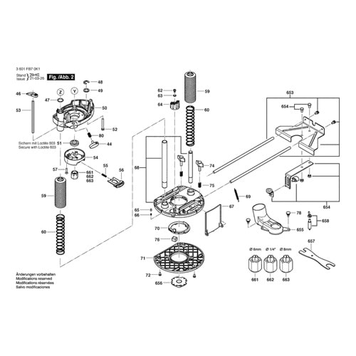 BOSCH GOF 130 POZ 654 KLAVUZ BURÇ 1619PB5515
