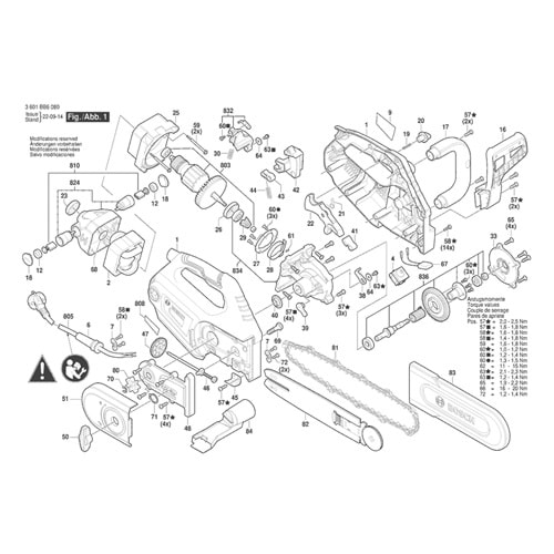 BOSCH GAC 250 081 ZİNCİR 1619PB6765