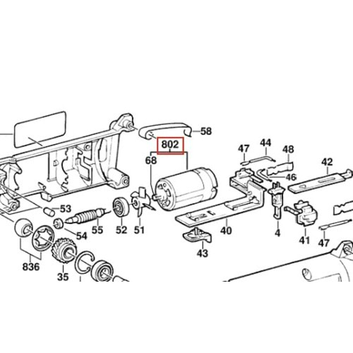 BOSCH GUS 9,6V POZ 802 MOTOR 2607022924