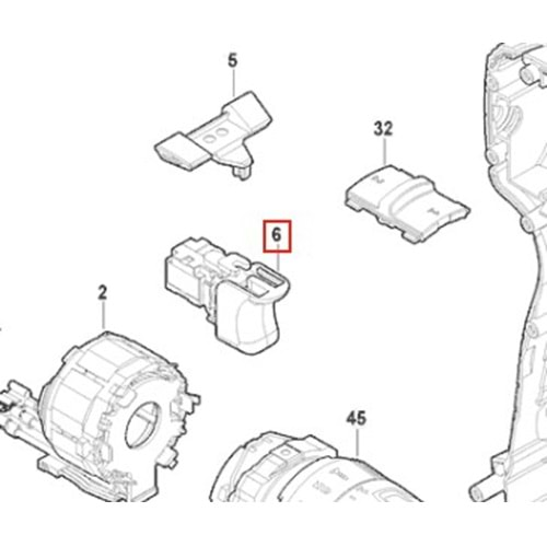 BOSCH GSR 18V-90 C POZ 006 ŞALTER 2607202904