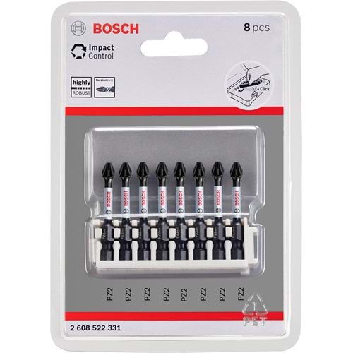 BOSCH ImpactC Vidalama Ucu PZ2*50mm 8'li