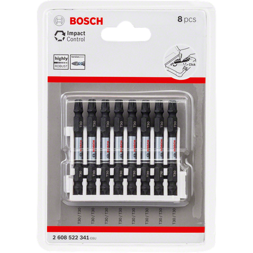 BOSCH ImpactC Vidalama Çift Uç T30*65mm 8'li 2608522341