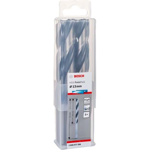 BOSCH HSSPointTeQ Metal Matkap Ucu 13,0mm 5'li 2608577298