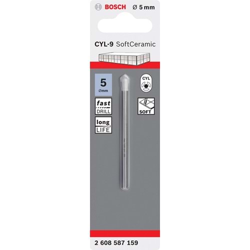 BOSCH CYL-9 Seramik Matkap Ucu 5*70 mm 2608587159