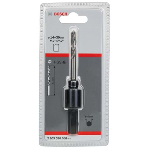 BOSCH Standart 9,52mm HEX Panç Adaptör 14-30mm 2609390588