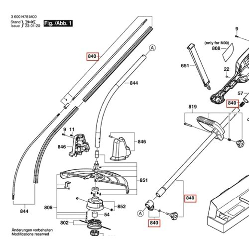 BOSCH ART 35 POZ 840 KOL F016F04239