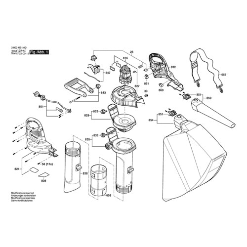 BOSCH Uni. GardenTidy 3000 POZ 854 TOZ TORBASI