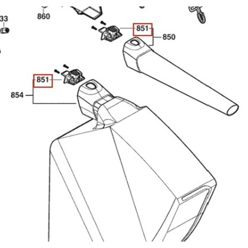 BOSCH UNİVERSALGARDENTİDY 2300 POZ 825 KIRMIZI BUTON F016F05660