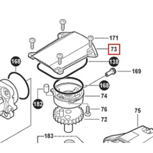 BOSCH GSH 5 POZ 073 GÖVDE KAPAĞI 1619P14241