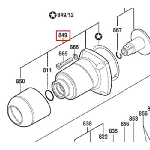 BOSCH GDS 18 E POZ 849 ALİMİNYUM KASA 1619PA2454