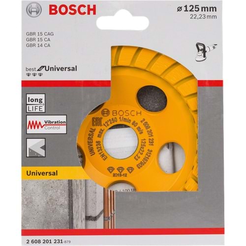 BOSCH Çanak Disk BF Universal Turbo 125 mm 2608201231