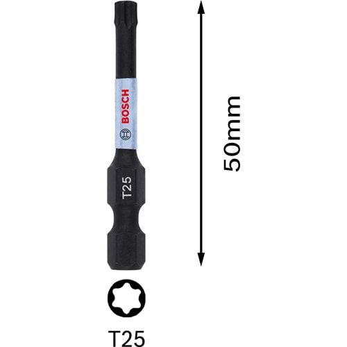 BOSCH ImpactC Vidalama Ucu T25*50mm 1'li 2608522488