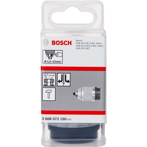 BOSCH Sistem Mandreni Krom Ø1,5-13mm GSB/PSB… 2608572150