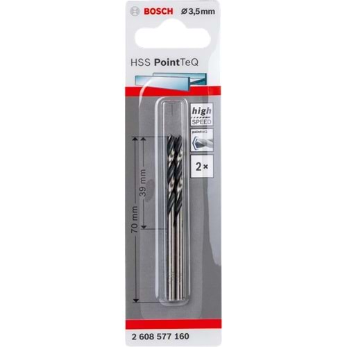 BOSCH HSSPointTeQ Metal Matkap Ucu 3,5mm 2'li 2608577160