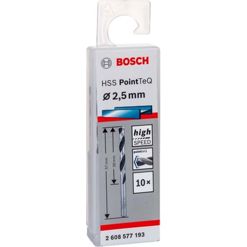 BOSCH HSSPointTeQ Metal Matkap Ucu 2,5mm 10'lu 2608577193