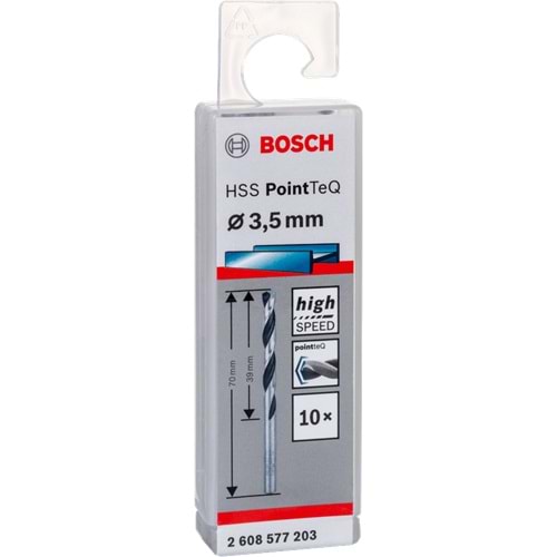 BOSCH HSSPointTeQ Metal Matkap Ucu 3,5mm 10'lu 2608577203