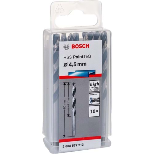 BOSCH HSSPointTeQ Metal Matkap Ucu 4,5mm 10'lu 2608577213
