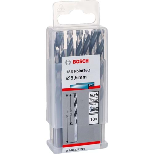 BOSCH HSSPointTeQ Metal Matkap Ucu 5,5mm 10'lu 2608577223