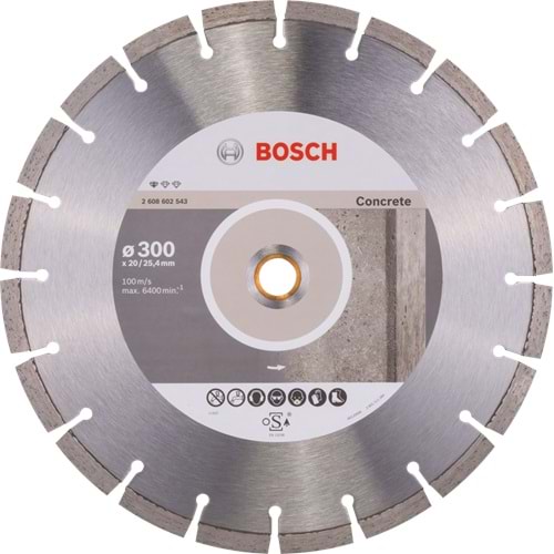 BOSCH Elmas Kesme Disk SFConcr 300*25,40/®20mm 2608602543