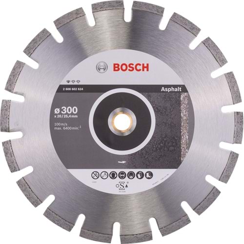 Bosch Standard Elmas Asfalt Kesme Testeresi SFAspha 300*25,40/®20mm 2608602624