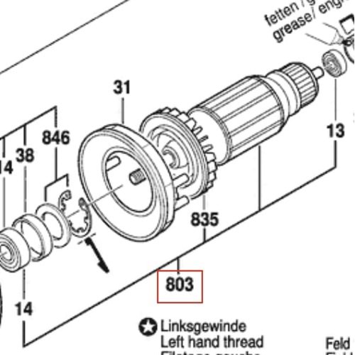BOSCH GDB 2500 WE POZ 803 ENDÜVİ 3604010097